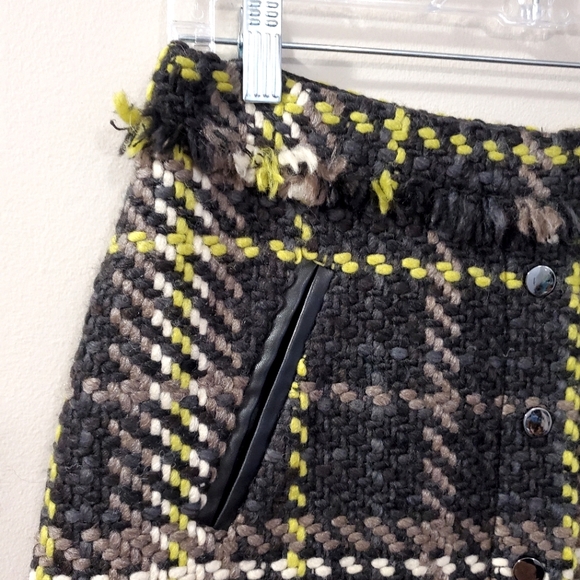 Ramy Brook - Elias Plaid Fringed Skirt - Size 2 - Picture 7 of 16